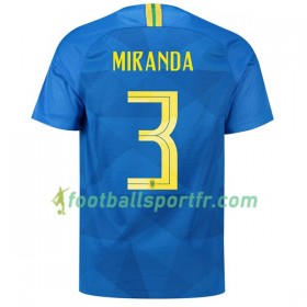 Tenue Brésil Miranda 3 Exterieur Coupe du monde 2018 Maillot de Foot